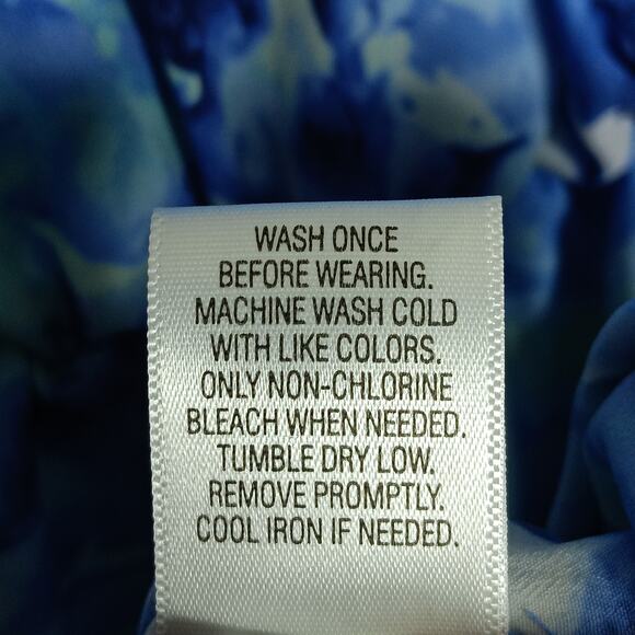 APT.9 Blue Floral Faux Wrap Spring Dress Size XS Easter Sleeveless Ruffle Neck - Picture 8 of 10